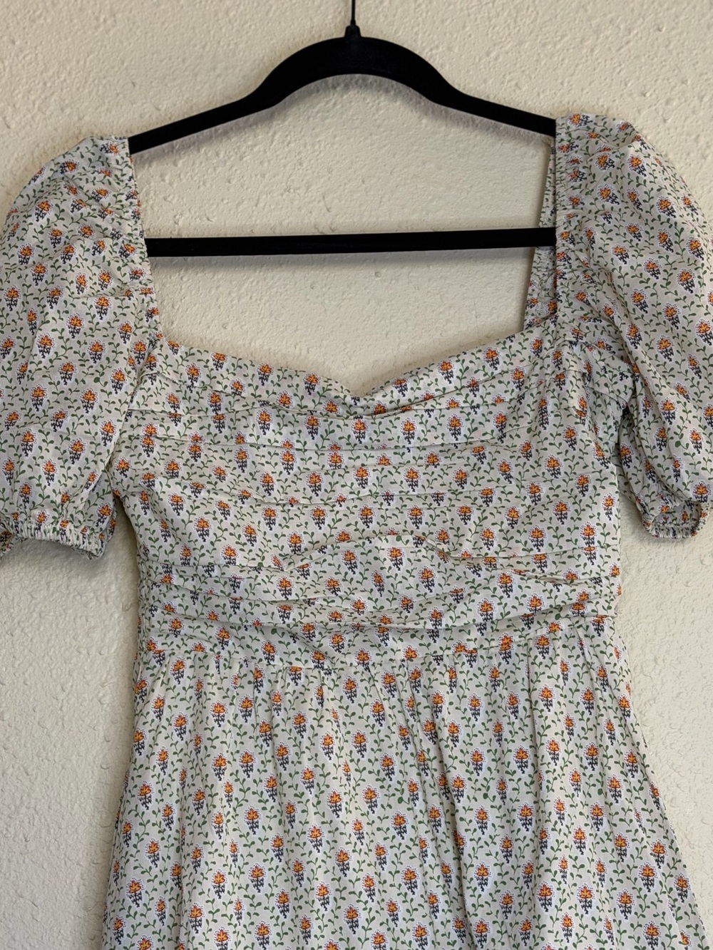 O.P.T x Tuckernuck | Floral Smocked Puff Sleeve Midi Dress | Size S - Picture 3 of 7